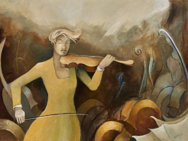 Notes that Capture the Soul, acrylic on canvas, 40 x 51 cm