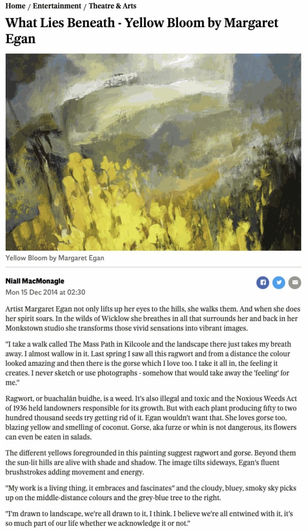 What Lies Beneath - Yellow Bloom by Margaret Egan