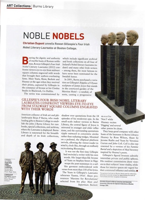 Rowan Gillespie commission unveiled at Boston College