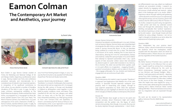 Art & Museum Magazine: Eamon Colman