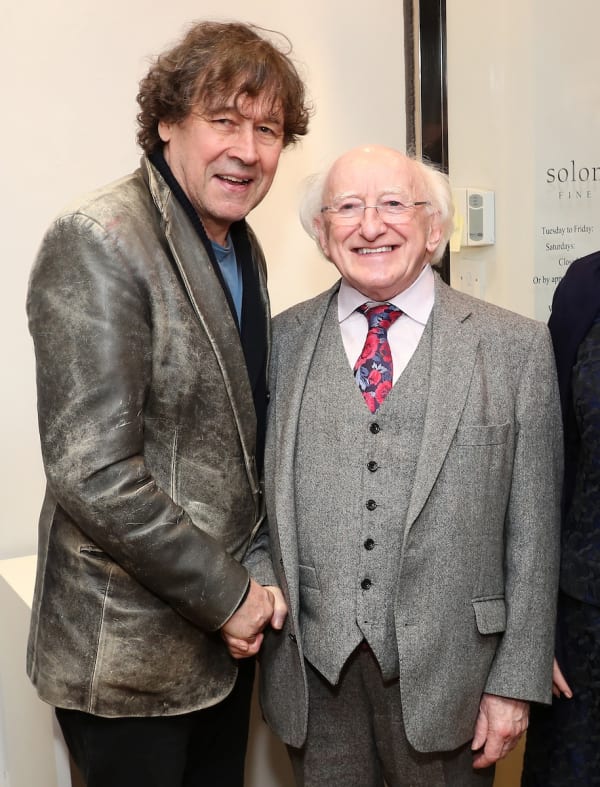 Stephen Rea & President Higgins