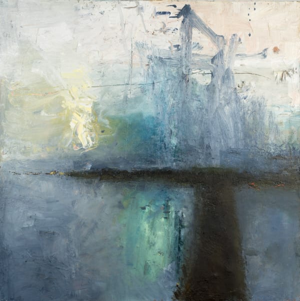 Carol Hodder, Night Harbour, oil on canvas,100 x 100cm