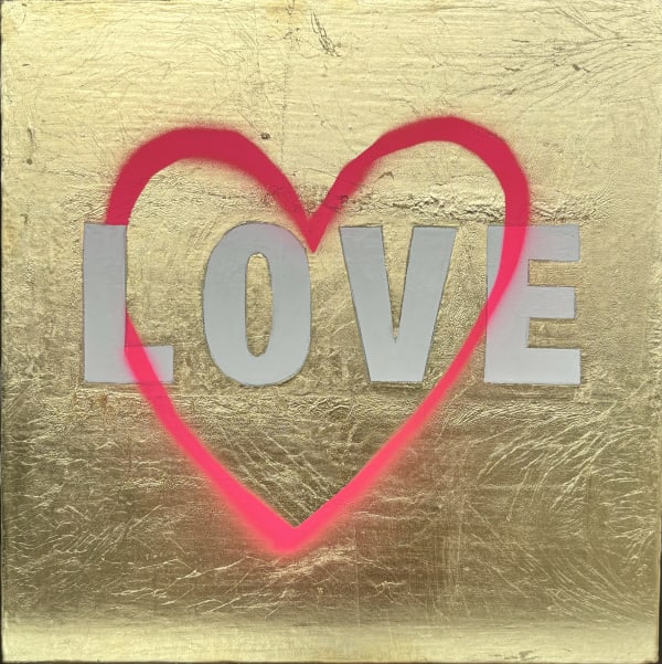 Bella-Wild-Manor-Gallery-Dream-Love-Heart-Positive-Psychology-Contemporary-Text-Art-Motivational-Gold-Leaf-Connor-Harland-Miller-McQueen-Exeter