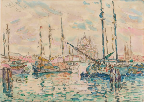 Paul Signac Venise, le Rédempteur, 1909 Signed lower left, dated and located lower right ‘Venise 1909’ Watercolour and gouache on paper 29.1 x 40.9 cm 11 7/16 x 16 1/8 inches