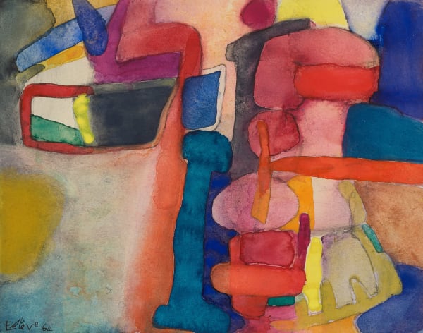 Maurice Estève 8, Sans Titre, 1964 Watercolour on paper 24 x 31 cm 9 7/16 x 12 3/16 inches Signed lower left Estève 64
