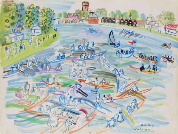Raoul Dufy Régates à Henley, 1933 Signed, located and dated Raoul Dufy, Henley 1933 lower right Watercolour and gouache on paper 50.8 x 66.7cm 20 x 26 ¼ inches