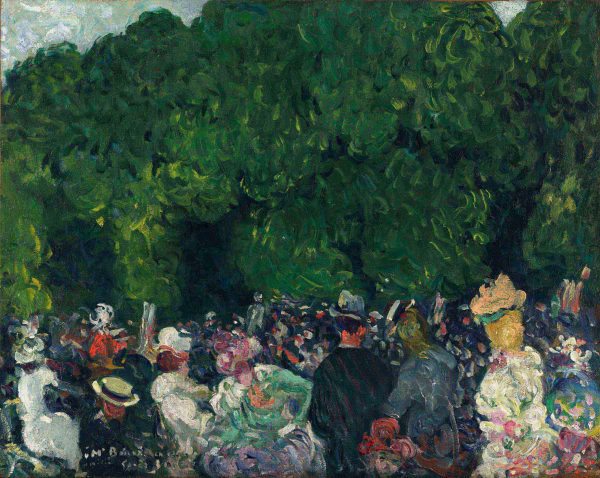 Louis Valtat Les Champs Elysées, 1899 Oil on Canvas 33 x 41.2 cm 13 x 16 1/4 inches Signed and dedicated lower left “ à Mr Brieux en toutes amitiés”