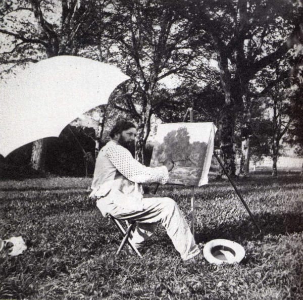 Gustave Courbet painting en plein air in Saintonge