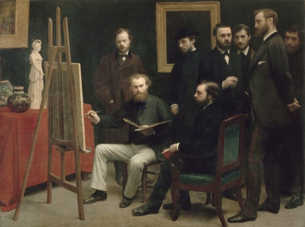 Henri-Fantin Latour A Studio at Les Batignolles 1870 Oil on canvas Courtesy Musée d'Orsay