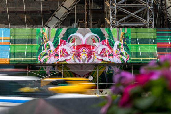 Artists transform sidewalk sheds into giant canvases, by: Monica Morales