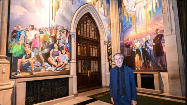 Honoring New York’s immigrants on the walls of its most famous cathedral