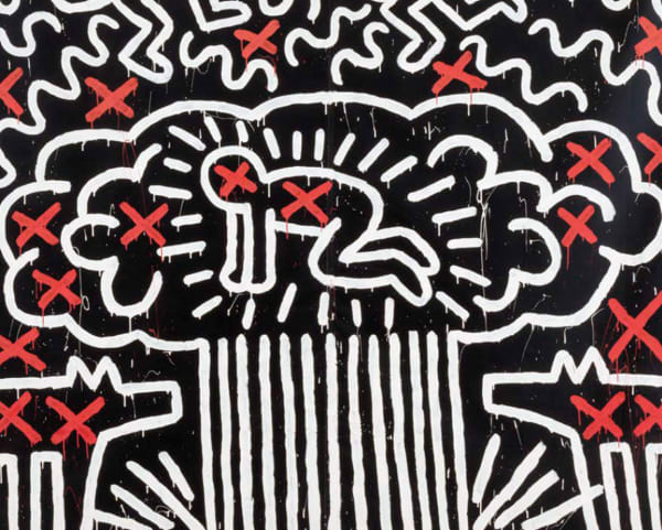 A selection of Keith Haring's works from 1980 to 1984 is on display in SoHo starting Saturday. Here, "Untitled," June 1982.Credit...© Keith Haring Foundation, photo: Adam Reich