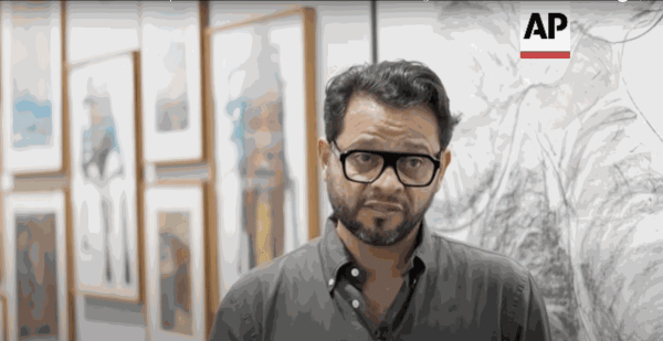 Hazem Harb Discusses His Art With AP Archive