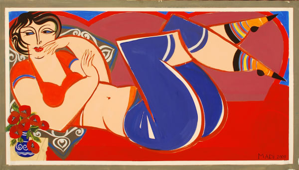 Hussein Madi, Untitled, 80x140, 2009, acrylic on canvas