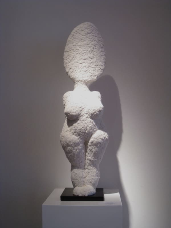 'Divinite Cuillere' Sculpture By christian Astuguevieille, 1999 Figure covered with white tufted cotton
