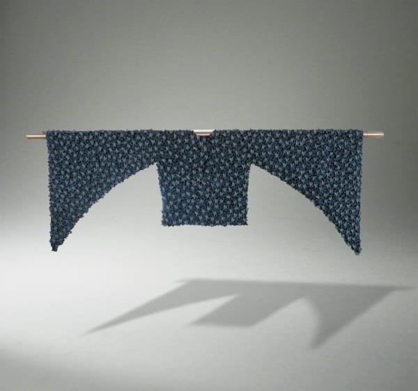 'Prosperity 2012' by Caroline Cheng By Caroline Cheng Hand-made porcelain butterflies stitched by hand onto burlap backing