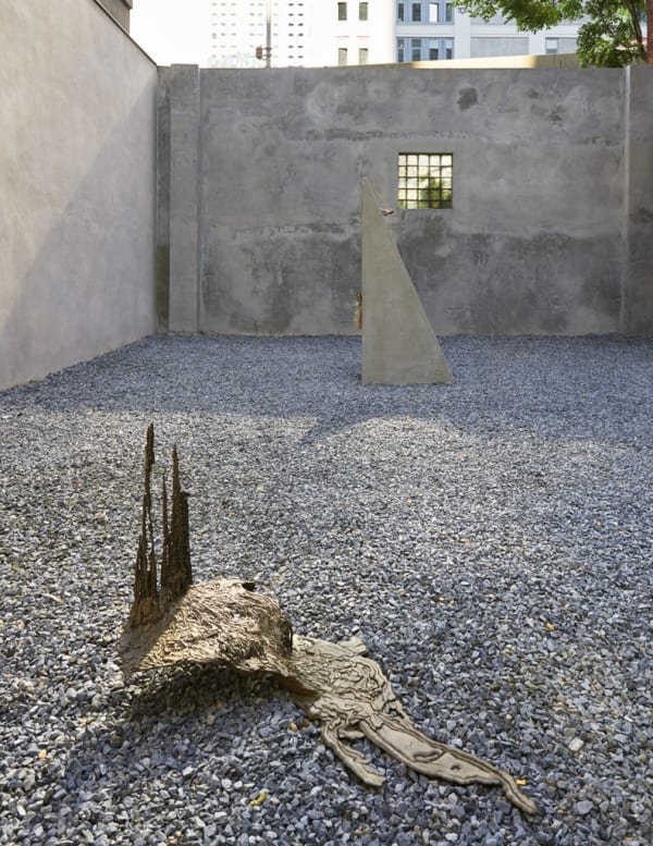 Akashi sculptures, bronze and concrete outside