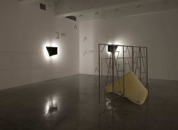 Boyce installation image at TBG NY, chimney sculptures