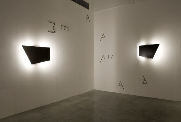 Boyce installation image at TBG NY, wall mounted sculptures