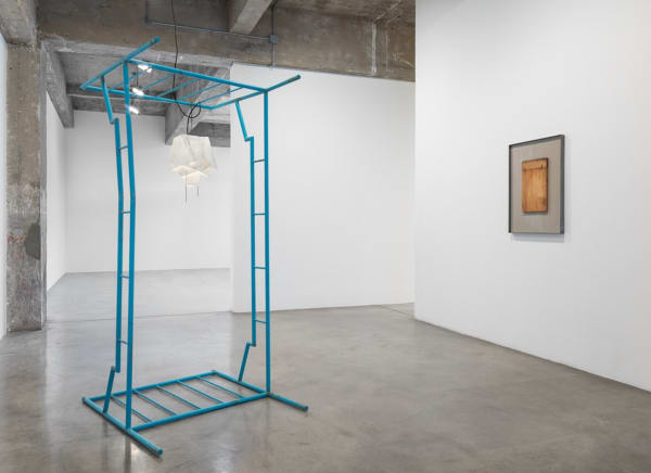 Boyce installation image at TBG NY, bed frame sculpture