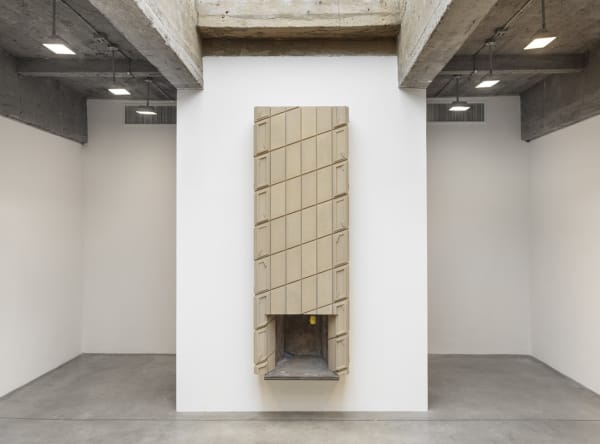 Boyce installation image at TBG NY, chimney sculpture