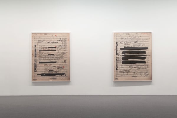 Susan Philipsz installation, part file score at TBG