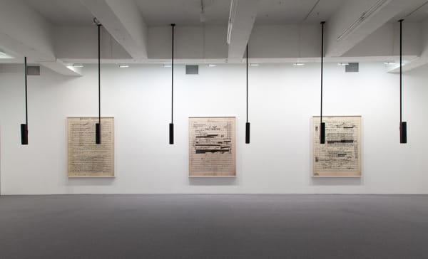 Susan Philipsz installation, part file score at TBG
