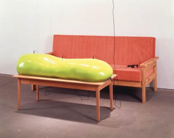 Charles Long installation view at TBG, sculptures with stereo lab