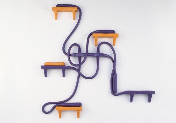 Charles Long installation view at TBG, rubber sculptures