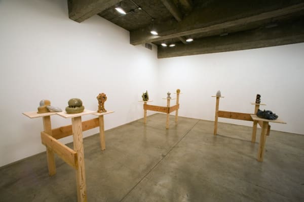 Charles Long installation view at TBG, ceramic sculptures