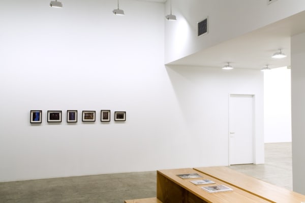 Charles Long installation view at TBG, bird shit photographs