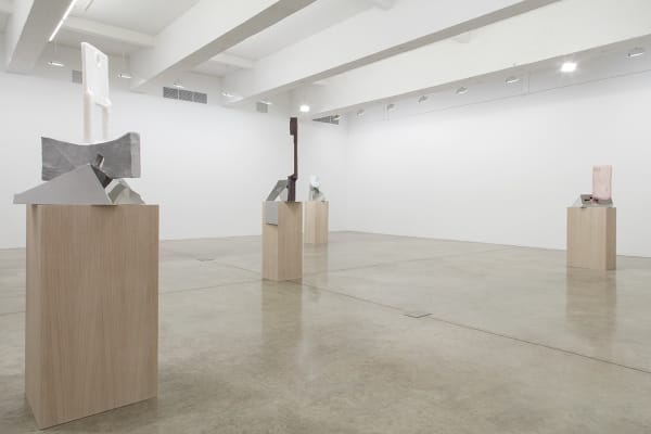 Charles Long installation view at TBG, sculptures on pedestals