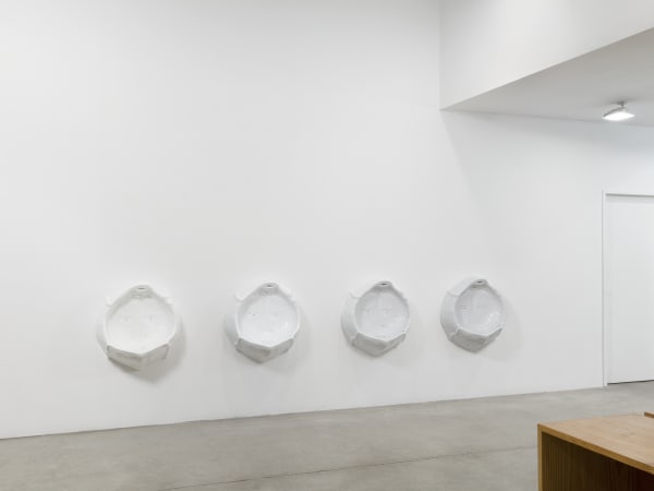 Charles Long installation view at TBG, urinals