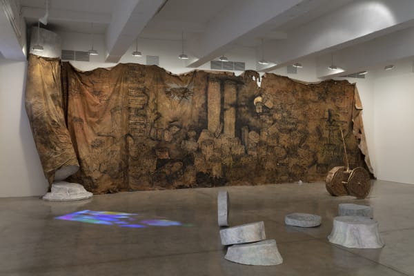 Charles Long installation view at TBG, long scroll