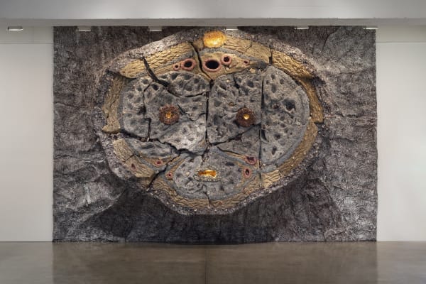 Charles Long installation view at TBG, stump relief