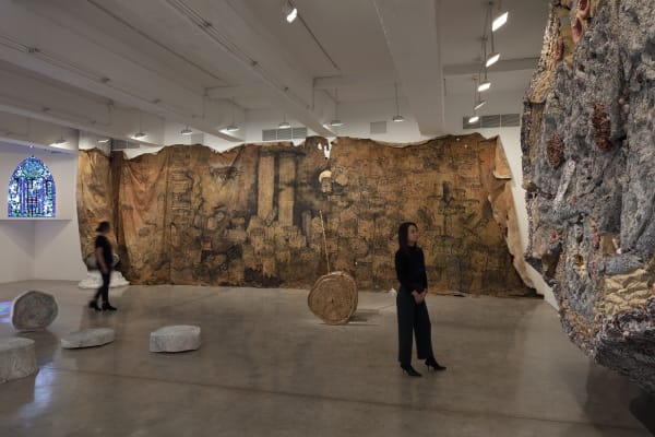 Charles Long installation view at TBG, long scroll