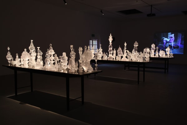 Djurberg & Berg glass sculptures and video installation