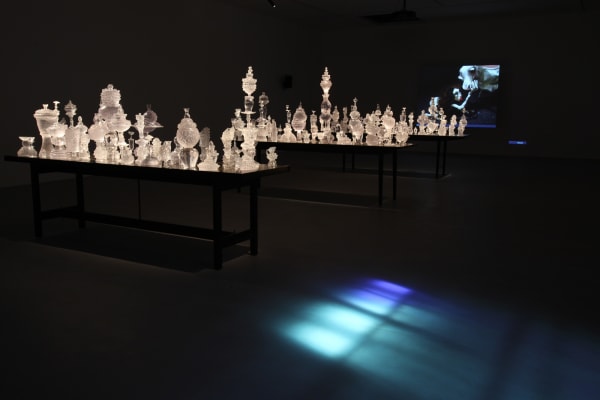 Djurberg & Berg glass sculptures and video installation