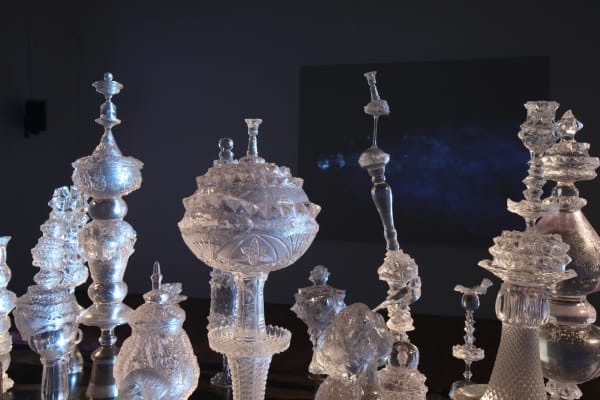 Djurberg & Berg glass sculptures and video installation