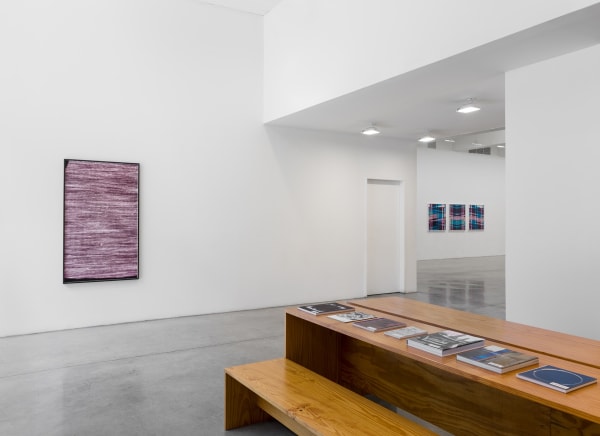 Lisa Oppenheim installation view, weaves