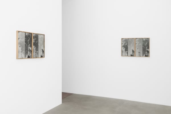 Installation view of Lisa Oppenheim, smoke cloud photograph