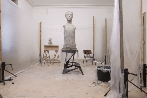 image of Manders sculpture, Manders installation at Parcours in Basel