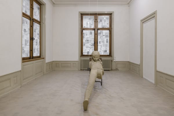 image of Manders sculpture, Manders installation at Parcours in Basel