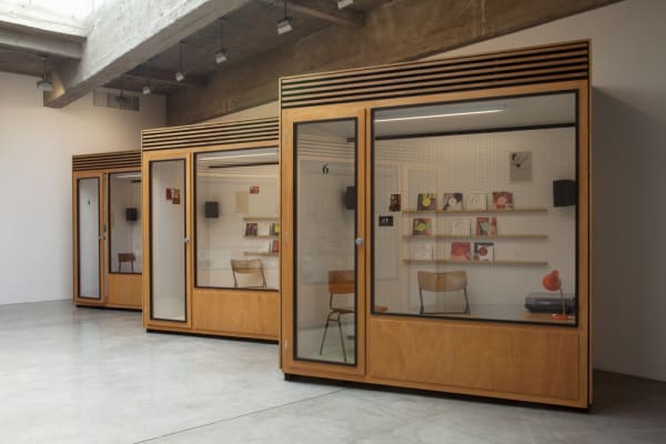 Phil Collins record player booth installation