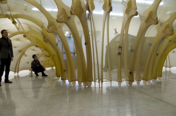 Ernesto Neto tunnel made of fabric