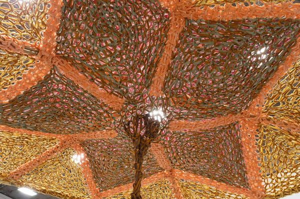 Ernesto Neto installation with crochet roof