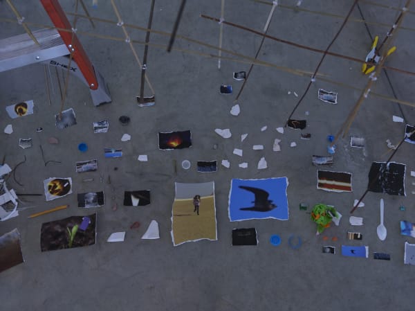 Sarah Sze, installation view of video projections