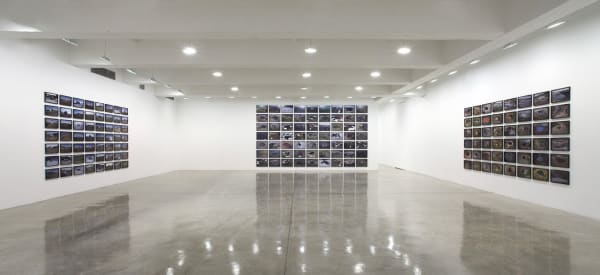 image of installation view of Eliasson Icelandic photographs in grids