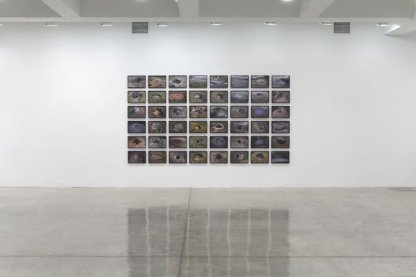 image of installation view of Eliasson Icelandic photographs in grids