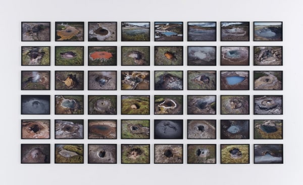 image of installation view of Eliasson Icelandic photographs in grids